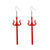 Funny Exaggerated Acrylic Trident Acrylic Halloween Earrings