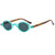 Funny Simple Style Color Block Ac Oval Frame Full Frame Men's Sunglasses