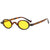 Funny Simple Style Color Block Ac Oval Frame Full Frame Men's Sunglasses