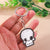 Funny Skull Zinc Alloy Halloween Bag Pendant Keychain