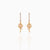 Geometric Brass Zircon Earrings