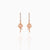 Geometric Brass Zircon Earrings