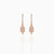 Geometric Brass Zircon Earrings