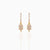 Geometric Brass Zircon Earrings