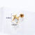 Geometric Plating Metal Artificial Gemstones Earrings Ear Studs