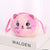 Girl'S Boy'S Small Plush Cartoon Cute Round Zipper Crossbody Bag