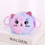 Girl'S Boy'S Small Plush Cartoon Cute Round Zipper Crossbody Bag