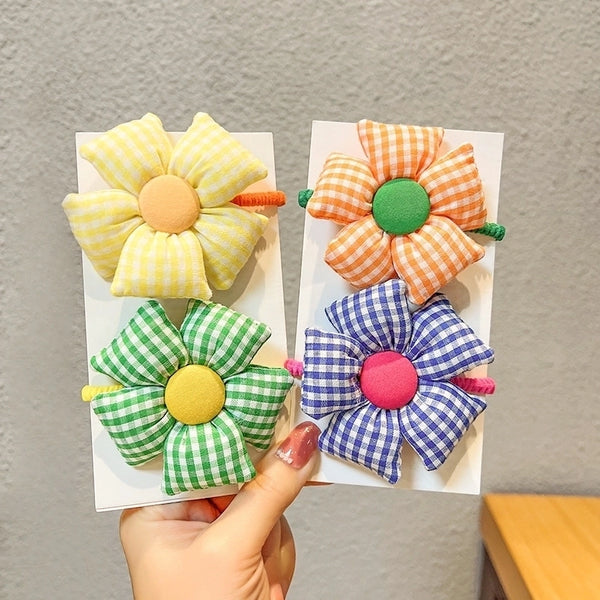 Girl'S Cute Lady Sweet Flower Cloth Hair Tie