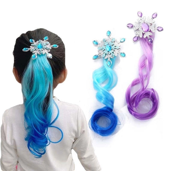 Girl'S IG Style Shiny Snowflake High-temperature Fiber Inlay Rhinestones Hair Clip