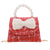 Girl'S Pu Leather Bow Knot Cute Square Flip Cover Handbag