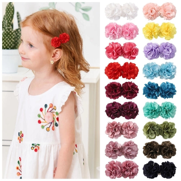 Girl'S Simple Style Classic Style Flower Cloth Hair Clip