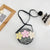 Girl'S Small Pu Leather Flower Cute Round Zipper Shoulder Bag