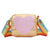 Girl'S Small Pu Leather Rainbow Heart Shape Cute Zipper Crossbody Bag