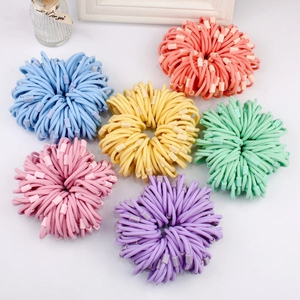 Girl'S Sweet Solid Color Polyester Hair Tie