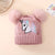 Girl's Basic  Embroidery Wool Cap