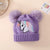 Girl's Basic  Embroidery Wool Cap