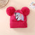 Girl's Basic  Embroidery Wool Cap