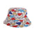 Girl's Cartoon Style Simple Style Color Block Printing Bucket Hat