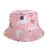 Girl's Cartoon Style Simple Style Color Block Printing Bucket Hat