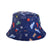 Girl's Cartoon Style Simple Style Color Block Printing Bucket Hat