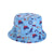 Girl's Cartoon Style Simple Style Color Block Printing Bucket Hat