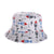 Girl's Cartoon Style Simple Style Color Block Printing Bucket Hat