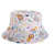 Girl's Cartoon Style Simple Style Color Block Printing Bucket Hat