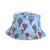 Girl's Cartoon Style Simple Style Color Block Printing Bucket Hat