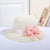 Girl's Fashion Solid Color Bow Knot Straw Hat