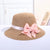 Girl's Fashion Solid Color Bow Knot Straw Hat