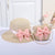 Girl's Fashion Solid Color Bow Knot Straw Hat