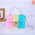 Girl's Heart Shape Silica Gel Pearls Lock Clasp Kids Wallets