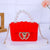 Girl's Heart Shape Silica Gel Pearls Lock Clasp Kids Wallets