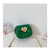 Girl's Medium Pu Leather Heart Shape Solid Color Fashion Flip Cover Crossbody Bag