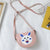 Girl's Mini Pu Leather Cartoon Cute Semicircle Zipper Crossbody Bag