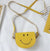 Girl's Mini Pu Leather Cartoon Cute Semicircle Zipper Crossbody Bag