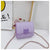 Girl's Mini Pu Leather Heart Shape Solid Color Basic Streetwear Square Flip Cover Shoulder Bag Crossbody Bag