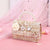 Girl's Plush Flower Streetwear Pearls Square Flip Cover Handbag