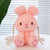 Girl's Pp Cotton Rabbit Cute Rabbit-shaped Zipper Crossbody Bag