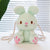 Girl's Pp Cotton Rabbit Cute Rabbit-shaped Zipper Crossbody Bag