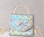 Girl's Pu Leather Sequins Cute Pearls Square Flip Cover Handbag