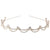 Girl's Simple Style Square Waves Metal Inlay Rhinestones Pearl Hair Band