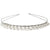 Girl's Simple Style Square Waves Metal Inlay Rhinestones Pearl Hair Band