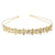 Girl's Simple Style Square Waves Metal Inlay Rhinestones Pearl Hair Band