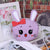 Girl's Small Pu Leather Animal Cartoon Cute Zipper Crossbody Bag