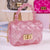 Girl's Small Pu Leather Solid Color Lingge Cute Pearls Square Lock Clasp Crossbody Bag