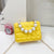 Girl's Small Pu Leather Solid Color Lingge Cute Pearls Zipper Crossbody Bag