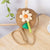 Girl's Small Straw Flower Bow Knot Cute Round Zipper Crossbody Bag