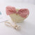 Girl's Straw Flower Strawberry Bow Knot Cute Bucket Zipper Crossbody Bag