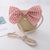 Girl's Straw Flower Strawberry Bow Knot Cute Bucket Zipper Crossbody Bag